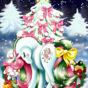 Merry Treat Christmas pony art print My little pony, mlp