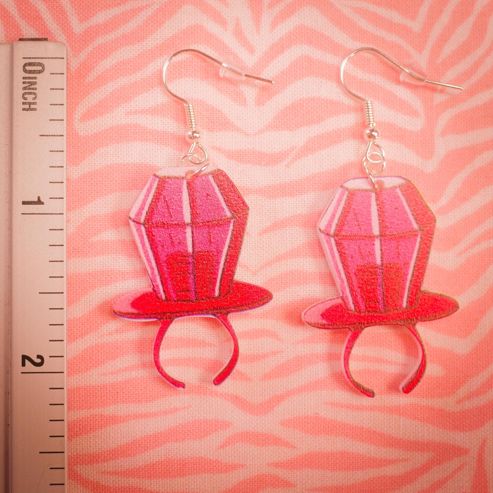 Pink Punch Acrylic Stick Earring