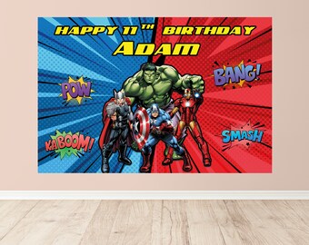 Avengers Birthday Banner Etsy New Zealand Avengers Birthday Banner Etsy New Zealand
