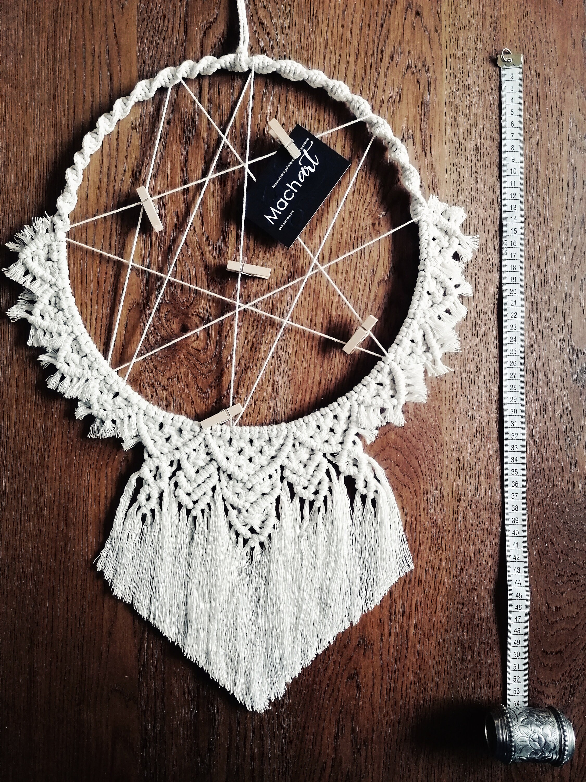 Macramé Ring Pinboard Wall Hanging Photo Wall Etsy