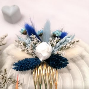 Haarschmuck mit Trockenblumen / Haarkamm / verschiedene Varianten Blau