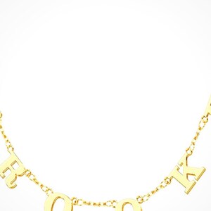 Custom Name Necklace Personalized 18K Gold Plated Nameplate Pendant Gift for Women