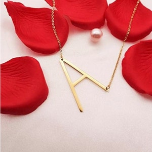 Collar de letras de oro - Collar de letras personalizado - Collar de letras personalizado - Collar de letras inicial personalizado - Regalos para esposas - Regalos para mamá