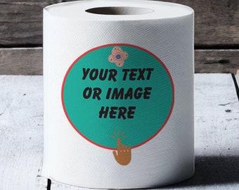 Custom Printed Toilet Paper - Funny Bathroom Decor for Anniversaries & Birthdays Personalized with text. Gift, for Him, Her. Party Surprise