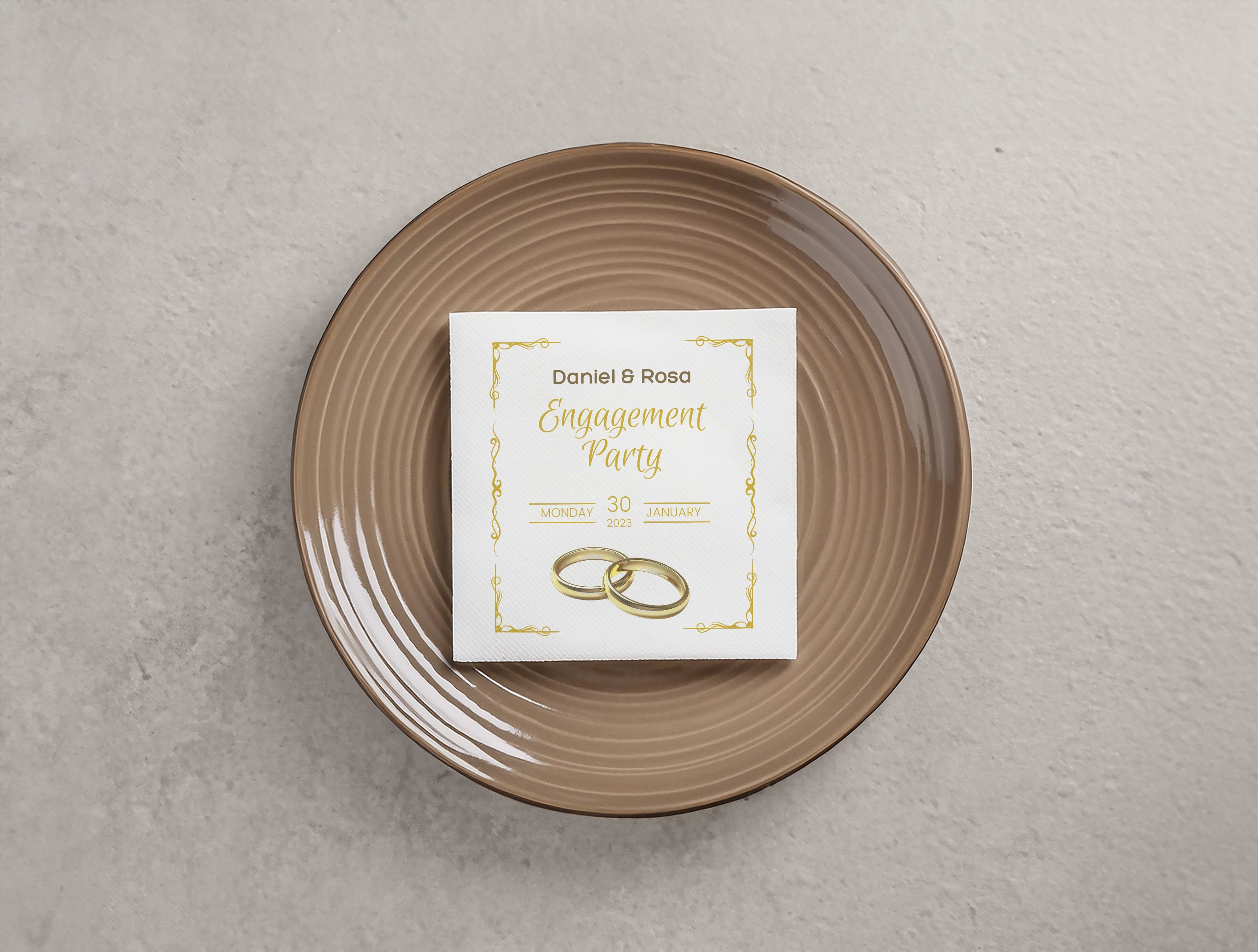 Custom printed napkins for parties birthdays occasions personalized