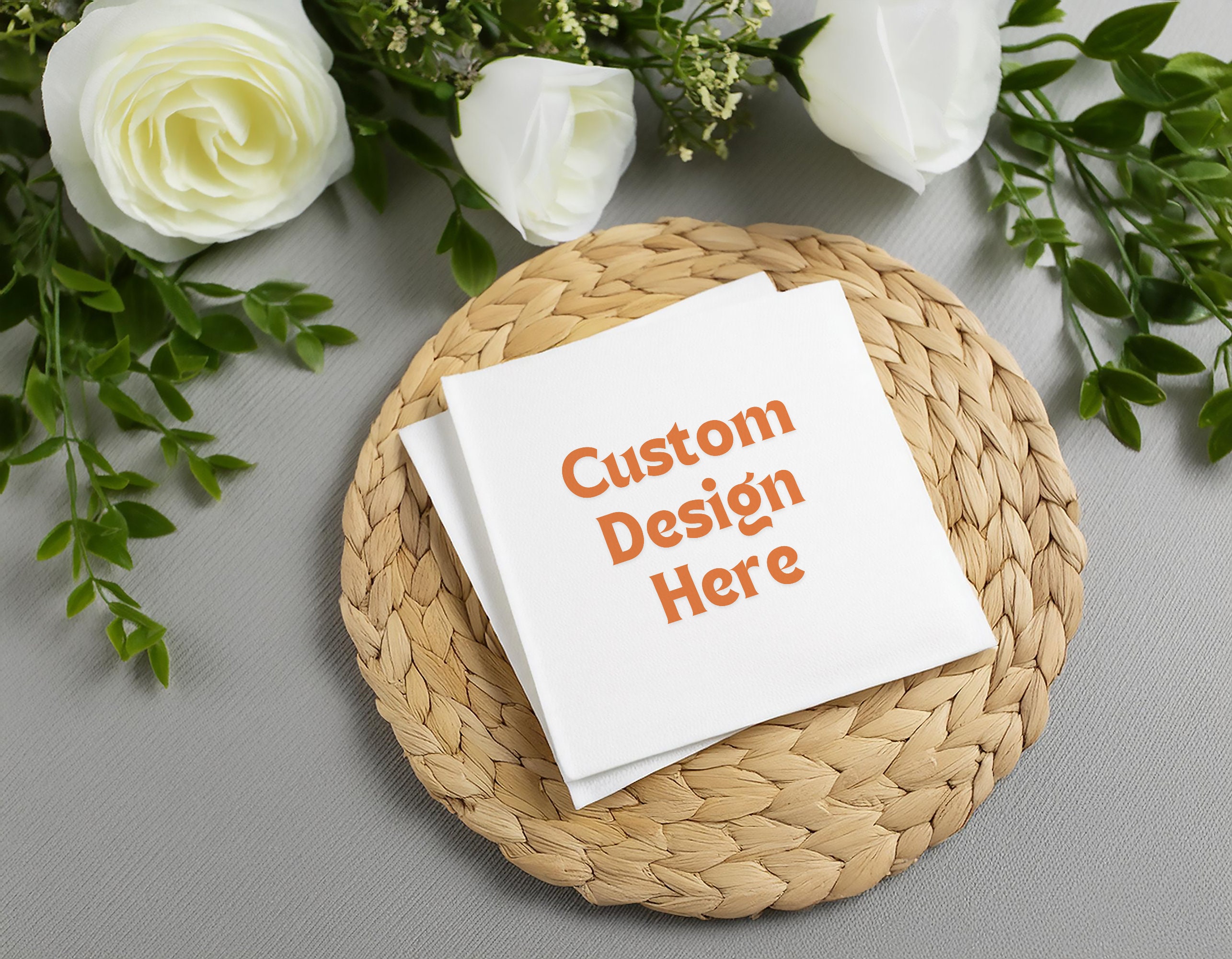 Custom Printed Napkins for Parties, Birthdays & Occasions | Personalized Napkins Cocktail | Color Printing | Send Your Design, Picture, logo