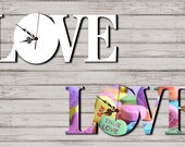Love Clock Face, Sublimation Blank, family, DIY, Gift, Kitchen Décor Photo , Signage Personalized, Decoration