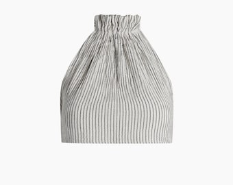 Striped Linen Halter Neck Blouse | Striped Blouse | Halter Neck Top