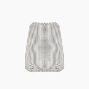Striped Linen Crop Top | Crinkle Striped Tank Top | Cotton Crop Top | Muslin Fabric Sleeveless Top | Cotton Linen Gauze Top