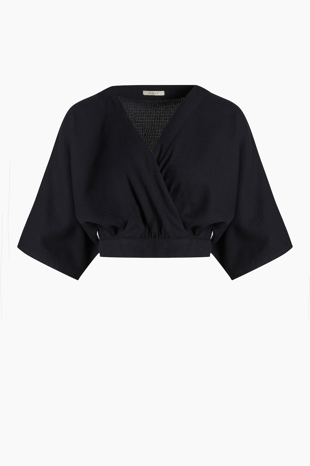 Black Wrap Top | Black Top | Cotton T-shirt | Black Cotton