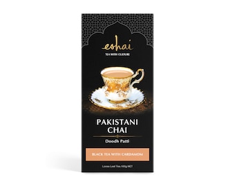 Eshai Pakistani Chai (Doodth Patti) - Black Tea with Cardamom - Loose Leaf