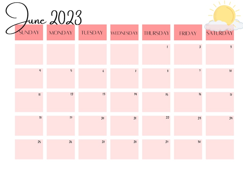 15 Month Printable Calendar Bundle for 2022 2023 Pink Etsy 15 Month Printable Calendar Bundle for 2022 2023 Pink Etsy