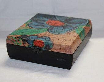 Big Blue Flower Keepsake / Gift Box