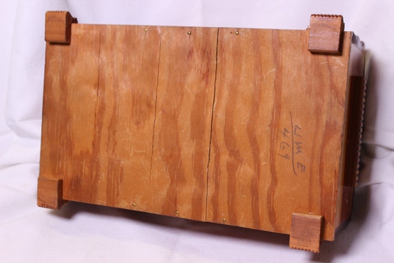 Vintage Wood Box Hand Carved - image 5