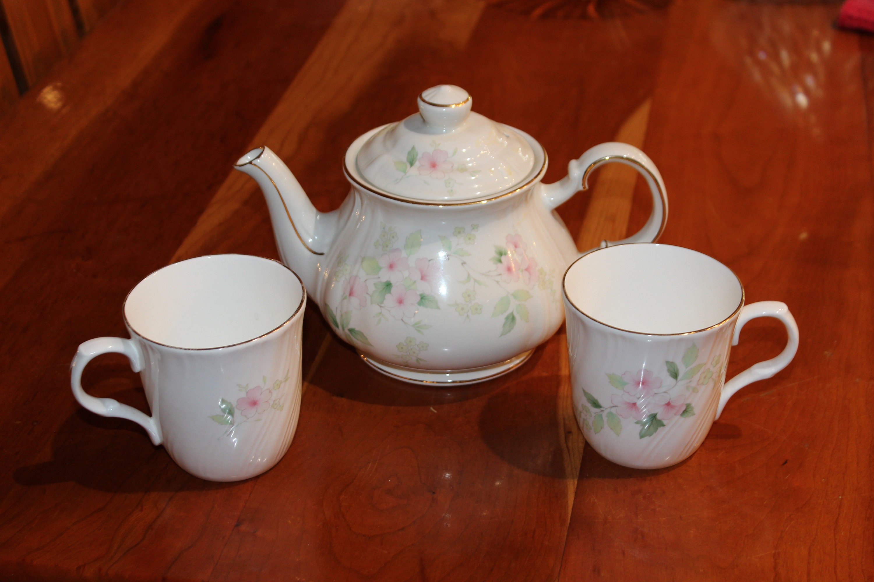 Sadler Fine Bone China Tea Pot & 2 Cups Etsy