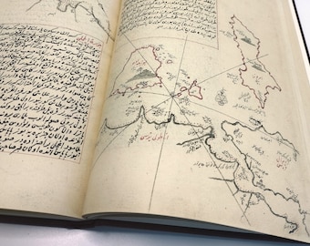 1646 Faksimile Ausgabe Marine Anthologie Ottomane alte Landkarten Handschrift nicht Antike Bücher Buch altes seltenes Sammlerstück historisches Katip Celebi