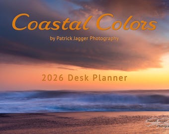 Calendario Coastal Colors 2026: Colores del océano en fotografías del amanecer y el atardecer de la costa californiana. ¡Es como ir a la playa todos los días!