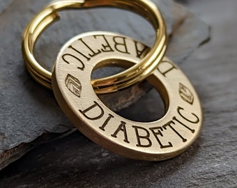 Gegraveerd medisch waarschuwingslabel: huisdier-ID voor diabetes