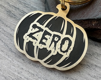 Pumpkin Shape Dog Tag, Autumn Fall Halloween Pet ID Name Tag, Custom Made Chunky Brass Steel Dog Collar Charm, Personalised Spooky Pet Tags