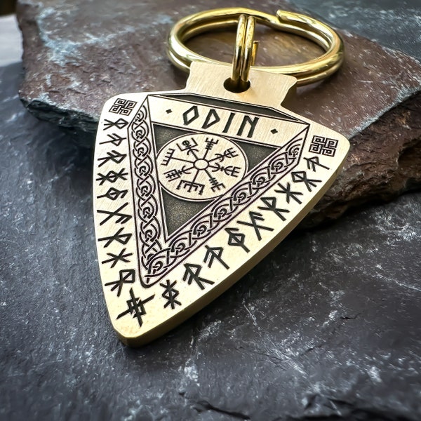 Viking Arrowhead Dog Tag, Nordic Norse Runes Keyring, Tribal Arrow Charm, Celtic Aztec Keychain, Personalised Engraved Pet Collar ID Tag uk