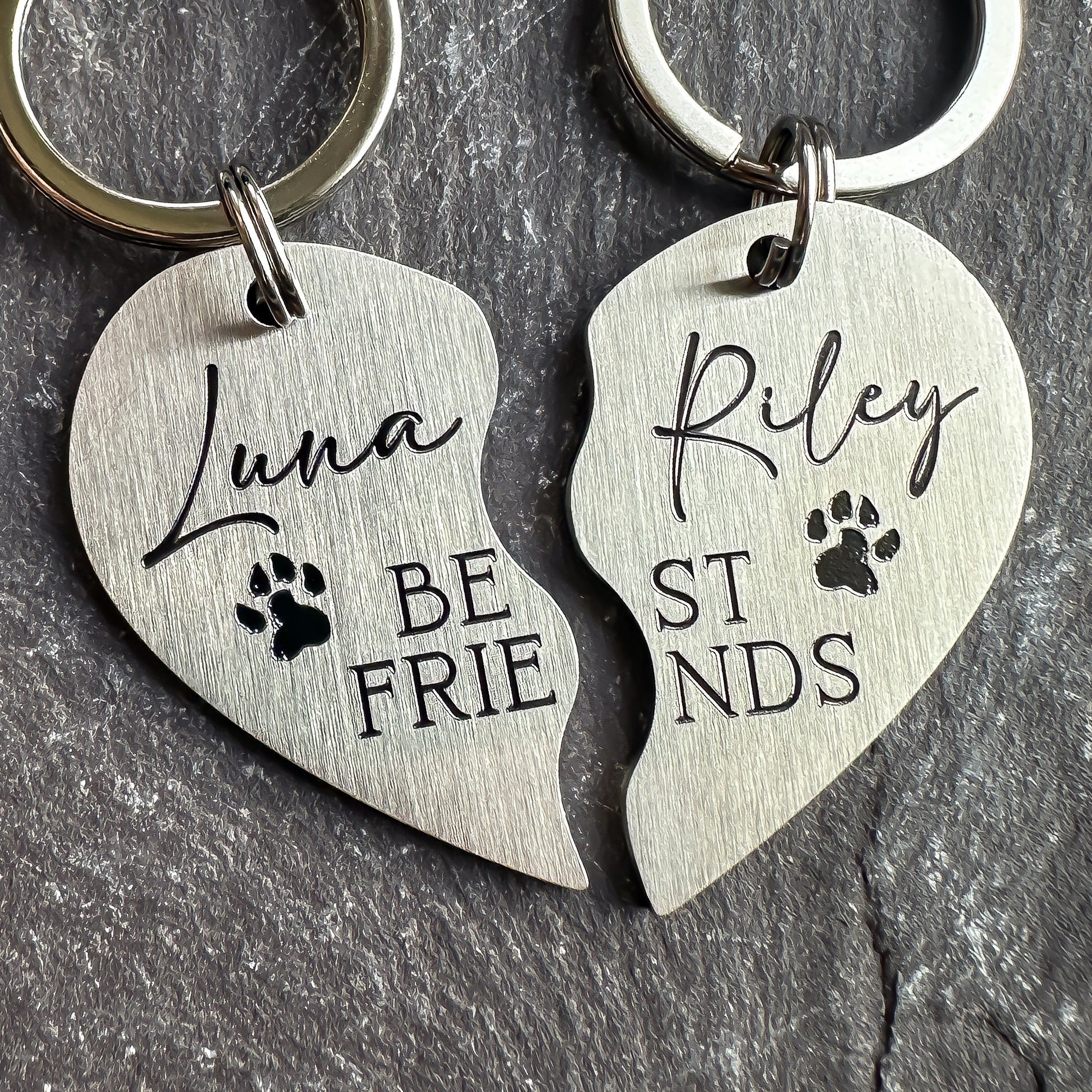 Personalized Dog Best Friend Heart Keychain Personalized Dog Best Friend Heart Keychain