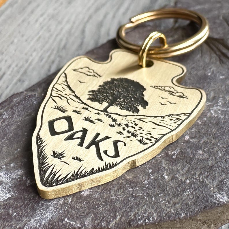 Sycamore Gap Tree Dog ID Tag, Personalised Engraved Pet Tags, Chunky Tag for Dog Collar, Autumn Fall Keychain Keyring, Gift for Dog Lover image 4