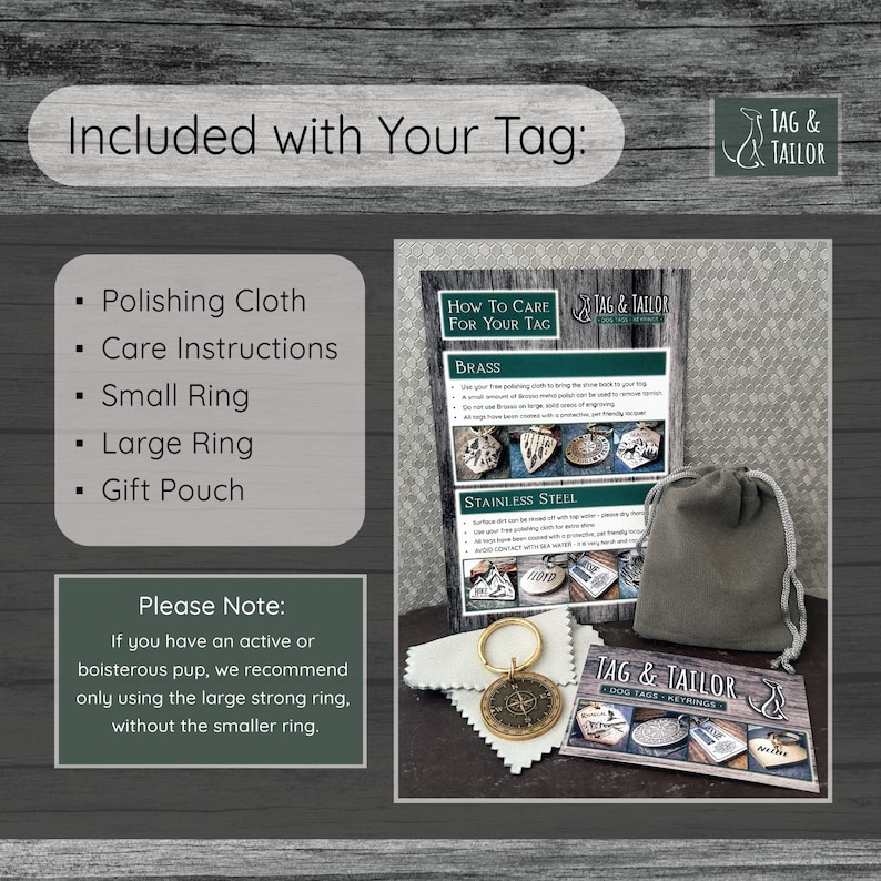 a poster with a bag and other items on it