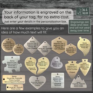 a bunch of metal tags with some words on them
