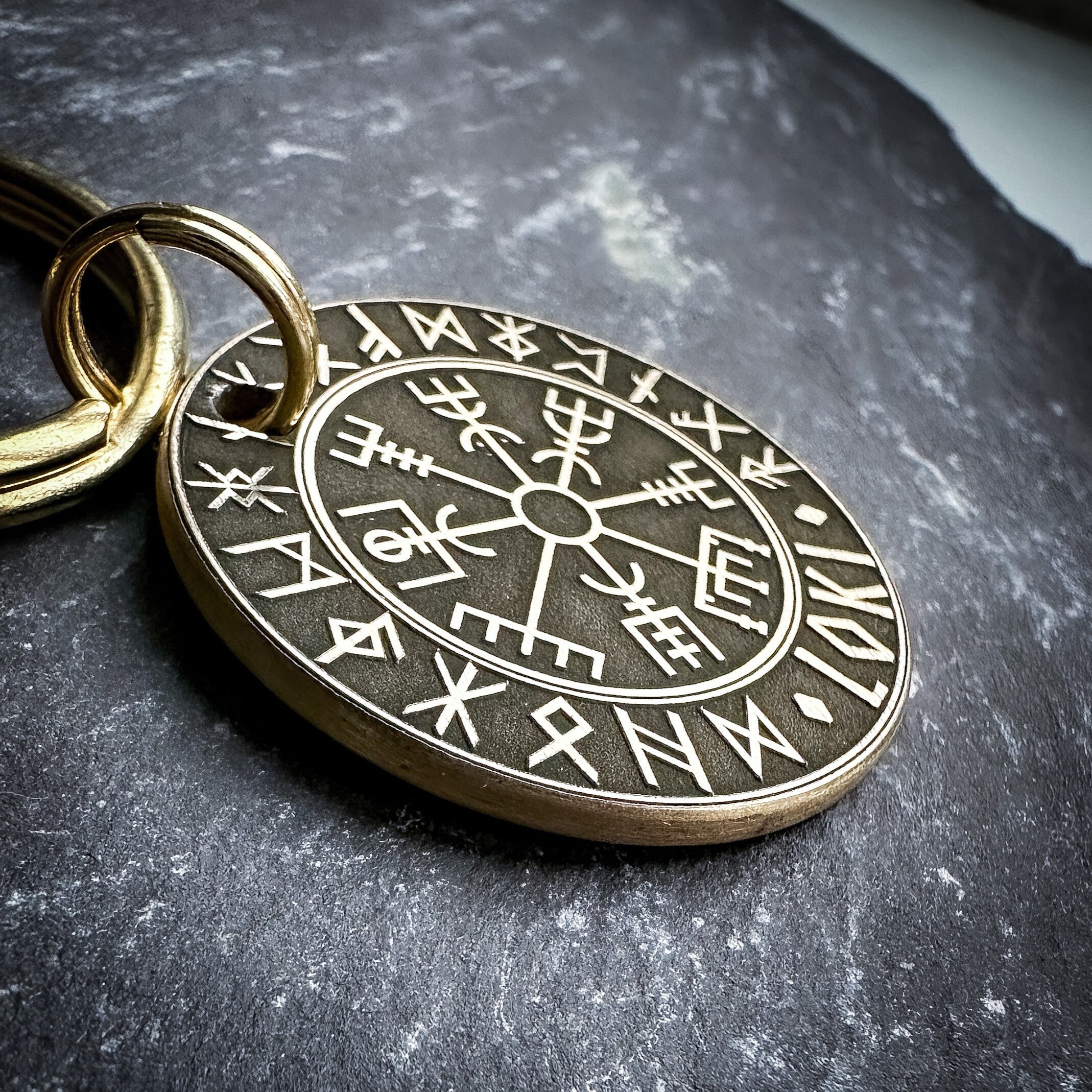 Nordic Viking Dog Tag Norse Viking Runes Keyring Tribal - Etsy UK