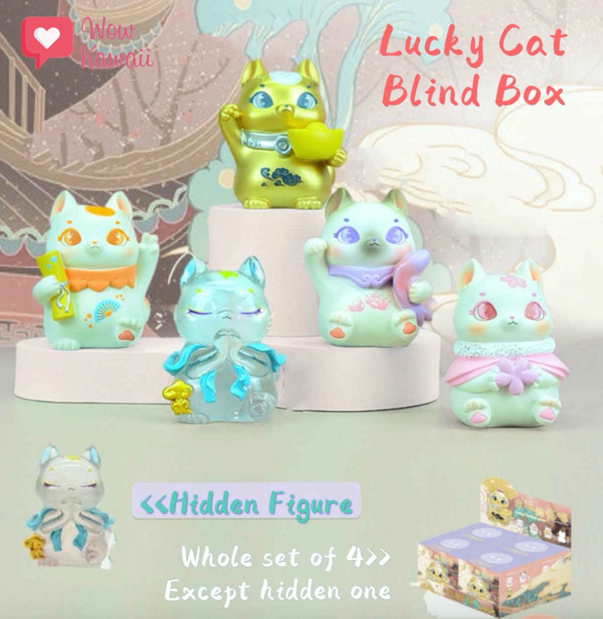 CUTE Lucky Cat Blind Box mystery Blind Box Surprise Dolls Happy Funny  Kawaii Lovable Gift Set Collectibles Chinese New Year -  Hong Kong