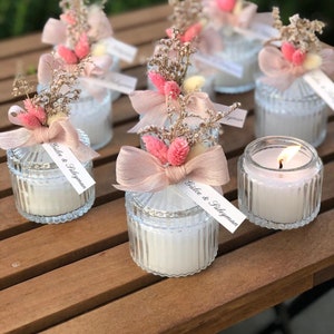 Personalized Luxury Wedding Favor for Guests, Luxury Wedding Favors, Classy  mica Candle , Baby shower Favors, Bridal Shower Favors