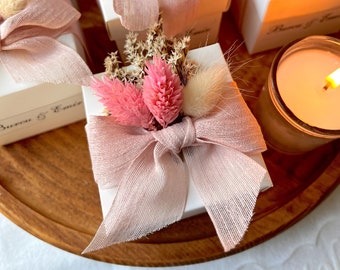 Special Gift box With CANDLE - Personalized Custom Wedding Party Thank you CANDLE Favor for Guests, Luxury Wedding CANDLE Favors