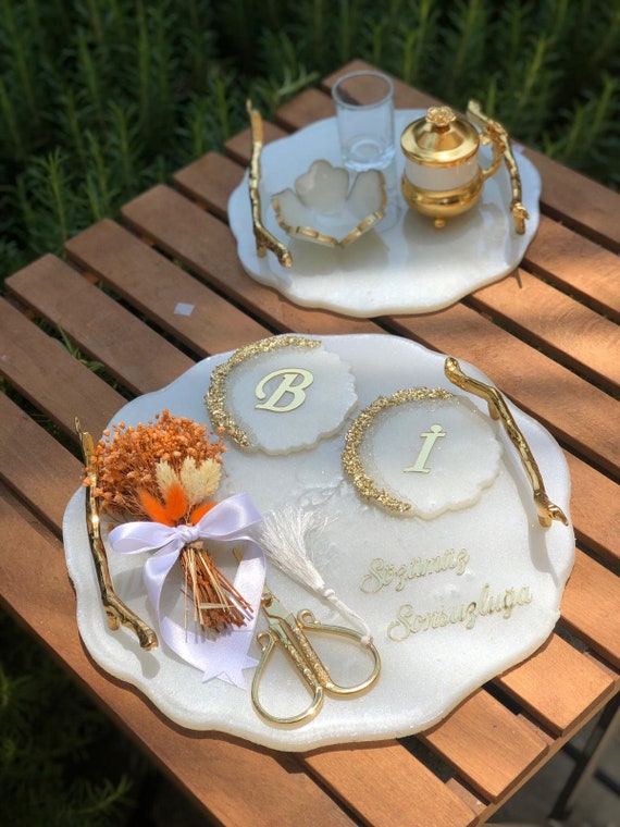 Personalized Engagement Tray Set Wedding Ceremony Gifts Etsy