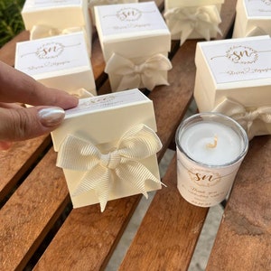 Special Gift box With CANDLE Personalized Custom Wedding Party Thank you CANDLE Favor for Guests, Luxury Wedding CANDLE Favors image 2