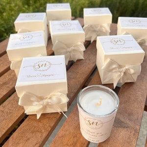 Special Gift box With CANDLE Personalized Custom Wedding Party Thank you CANDLE Favor for Guests, Luxury Wedding CANDLE Favors image 10
