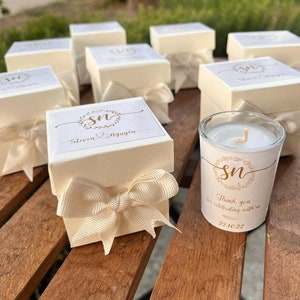 Special Gift box With CANDLE Personalized Custom Wedding Party Thank you CANDLE Favor for Guests, Luxury Wedding CANDLE Favors image 7