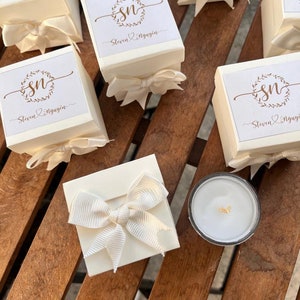 Special Gift box With CANDLE Personalized Custom Wedding Party Thank you CANDLE Favor for Guests, Luxury Wedding CANDLE Favors image 9