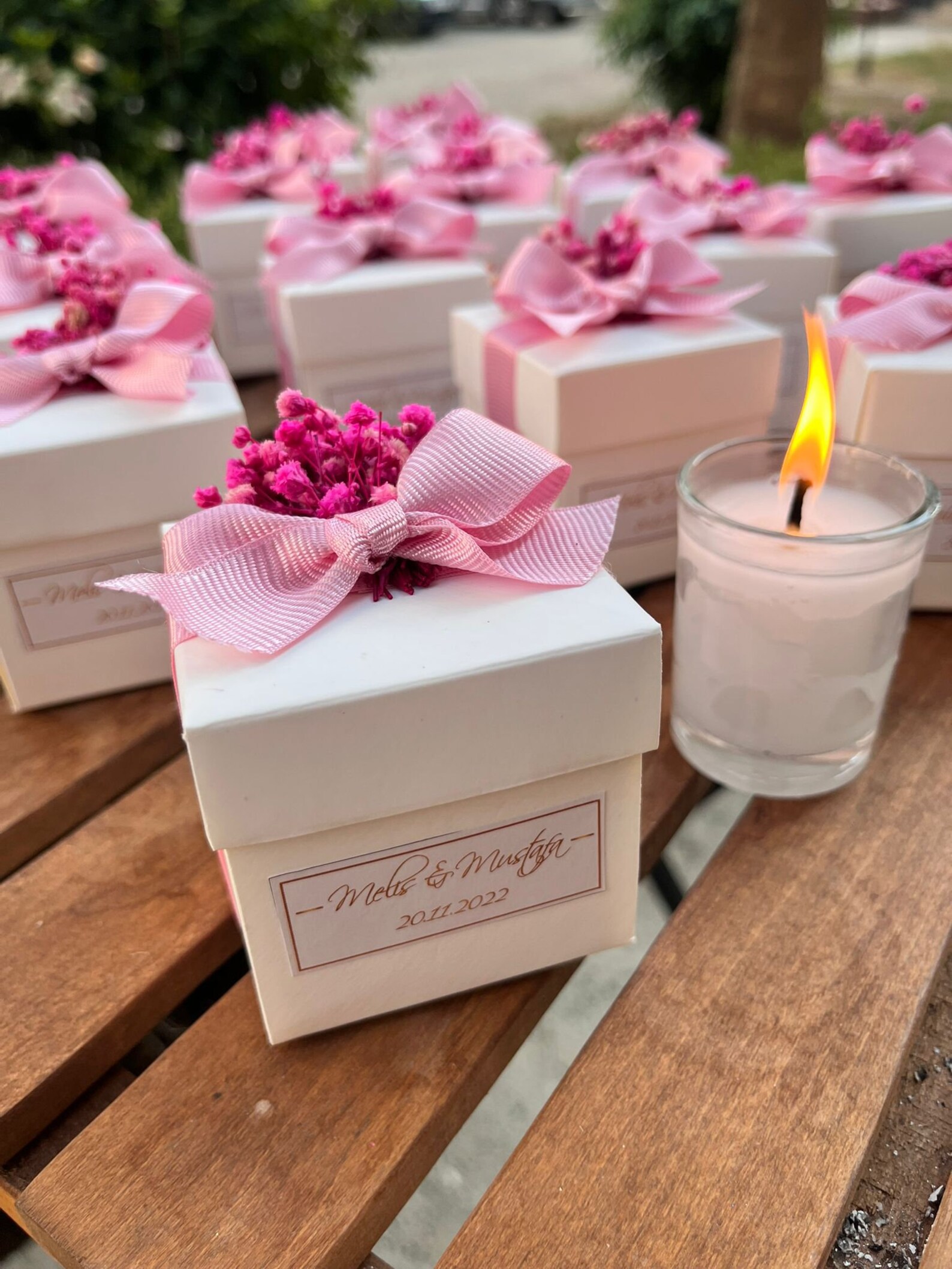Special Gift Box With CANDLE Personalized Custom Wedding Etsy