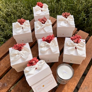 Special Gift box With CANDLE - Personalized Custom Wedding Party Thank you CANDLE Favor for Guests, Luxury Wedding CANDLE Favors
