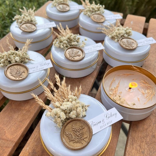 Candle Gift Special Personalized Custom Wedding Party Thank Etsy