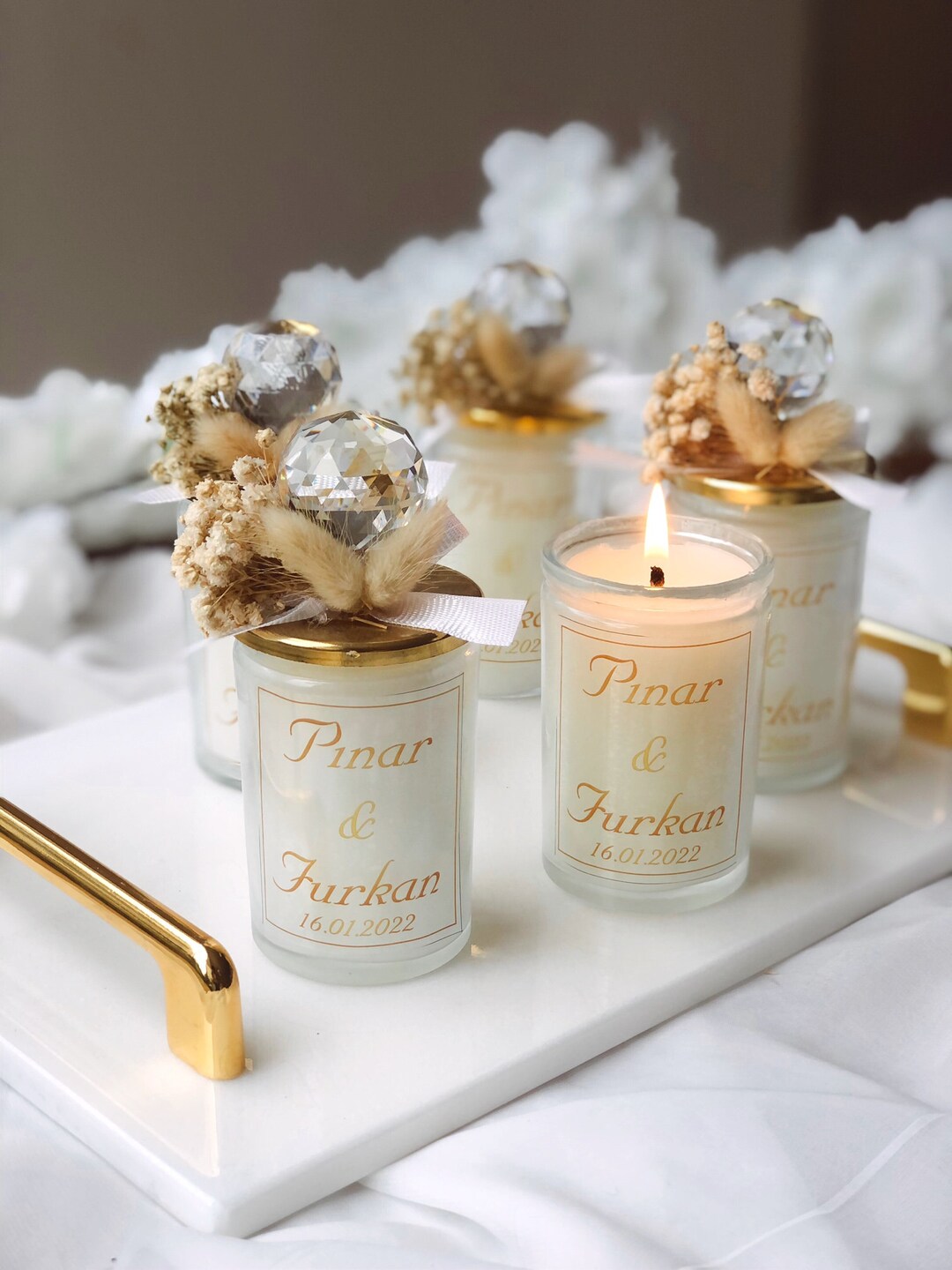 Special Gift Candle Personalized Custom Wedding Party Thank You Candle ...