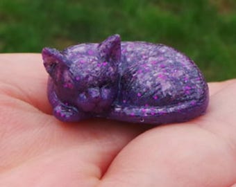 Eco Resin Cat Memorial, Cremation Ash Pet Loss Keepsake