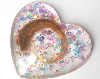 Lock of Hair Keepsake, Eco Resin Heart Memorial Ornament, Baby First Curl