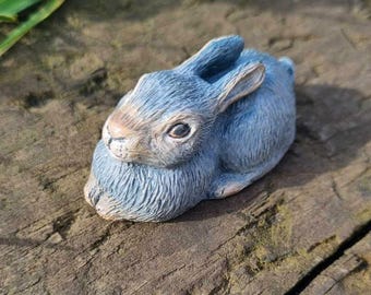Eco Resin Rabbit Memorial Portrait, Ashes Keepsake, Pet Loss Gift