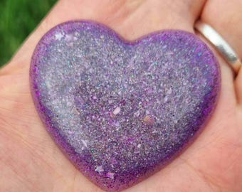 Personalised Ecopoxy Resin Heart Keepsake, Pet Memorial Ash Stone