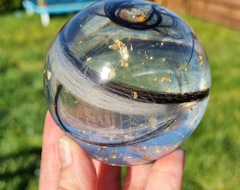 Custom Pet Fur Memorial Resin Globe Lamp, Lock of Hair Pet Loss Keepsake