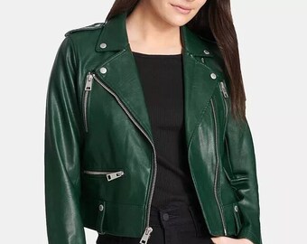 hunter green moto jacket