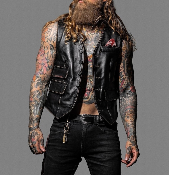 leather motorcycle vest canada