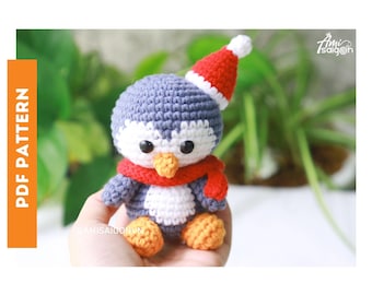 Penguin Christmas (size 2) | Christmas Crochet PATTERN Amigurumi | Amigurumi Tutorial PDF in English | AmiSaigon