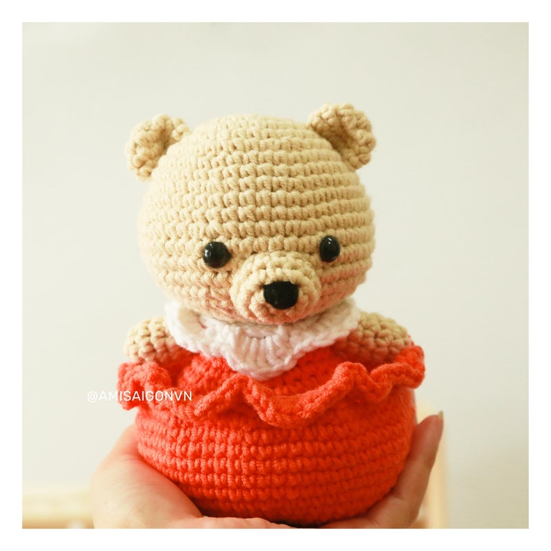 Orange Bear Crochet PATTERN Amigurumi Amigurumi Tutorial PDF in English AmiSaigon image 5